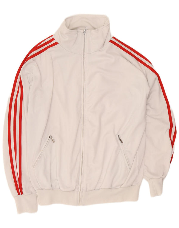 Adidas Veste de survêtement coupe ample pour homme UK 34/36 Petit Blanc