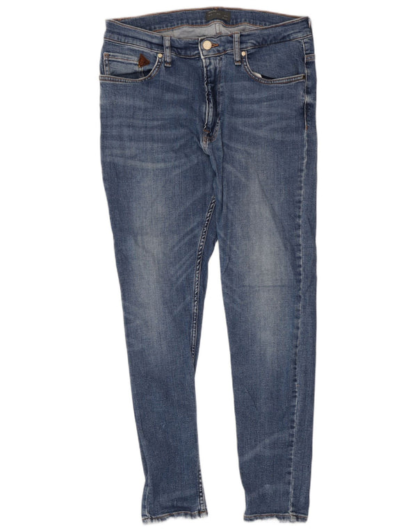 Zara Jean skinny pour homme EU 42 Large W32 L27 Bleu Coton