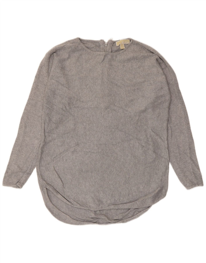 MICHAEL KORS Pull col bateau pour femme UK 14 Gris moyen