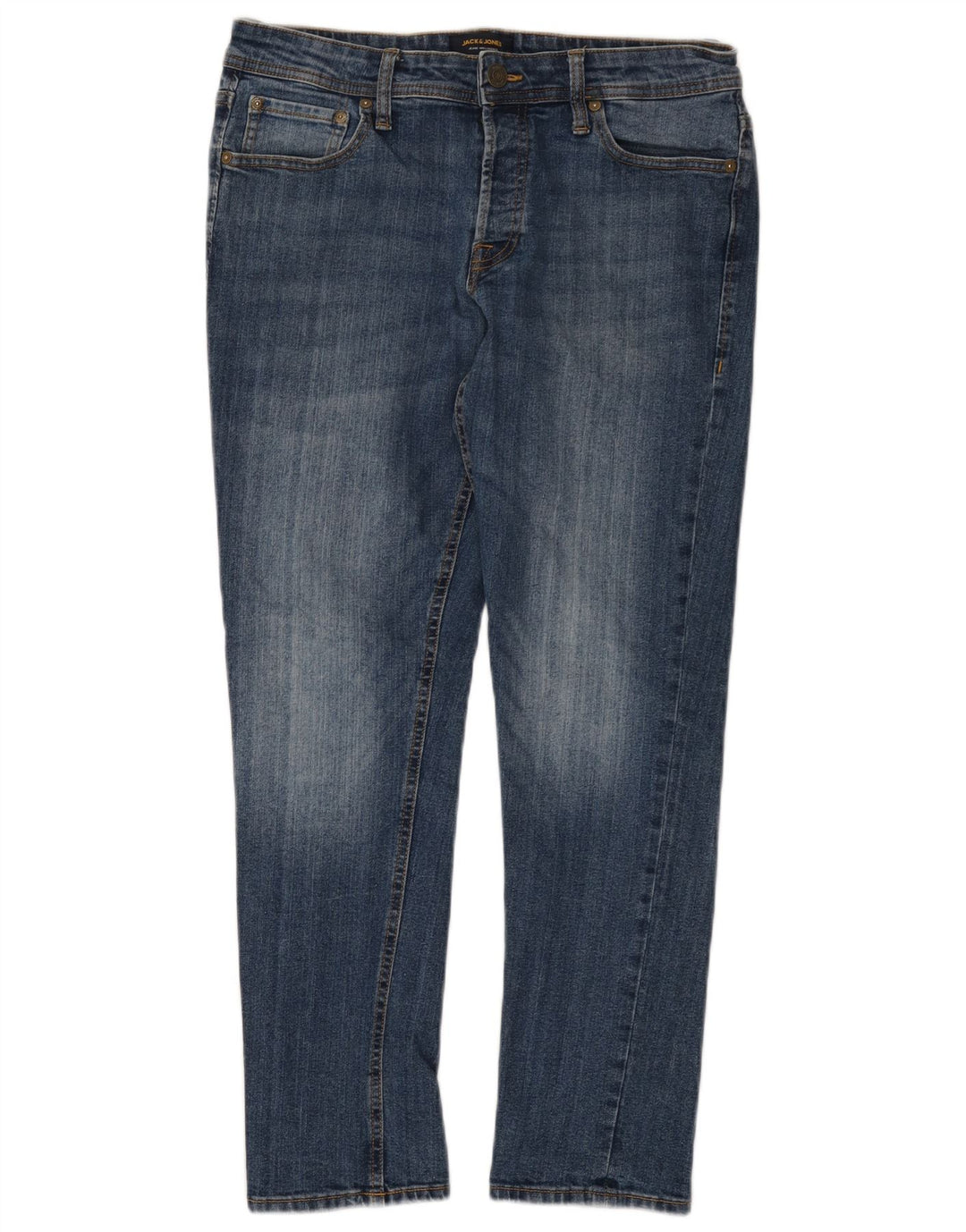 JACK & JONES Jean Slim Homme W34 L30 Bleu Coton