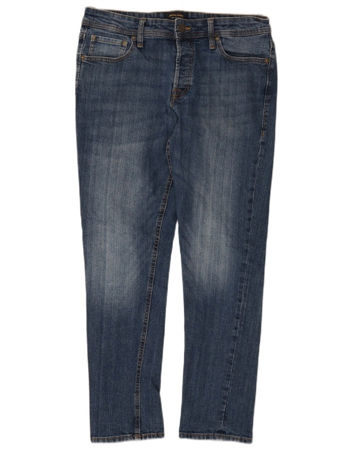 JACK & JONES Jean Slim Homme W34 L30 Bleu Coton