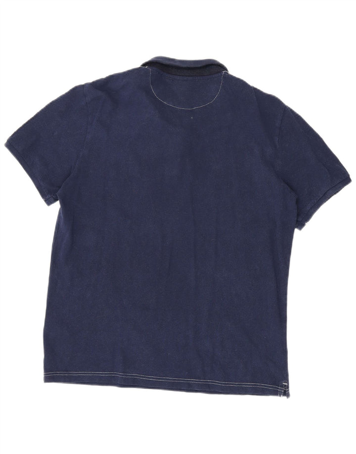 CHAMPION Polo Graphique Homme Bleu Marine Moyen Coton