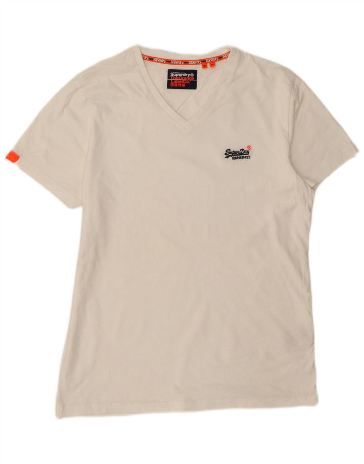 Superdry T-Shirt Homme Top XL Blanc Coton