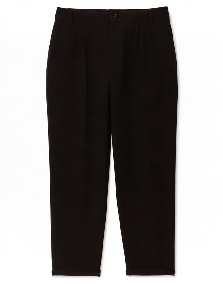 Zara Pantalon Capri Femme Moyen W28 L22 Noir