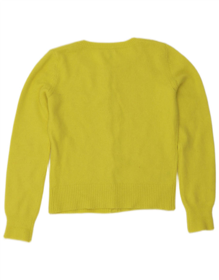 Saint Tropez Femme Cardigan Pull UK 12 Moyen Jaune Polyamide