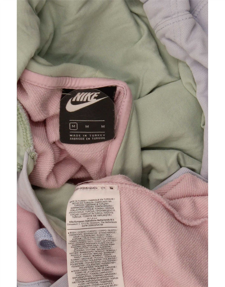 Nike Pull à capuche surdimensionné pour femme UK 14 Medium Multicolore Colourblock