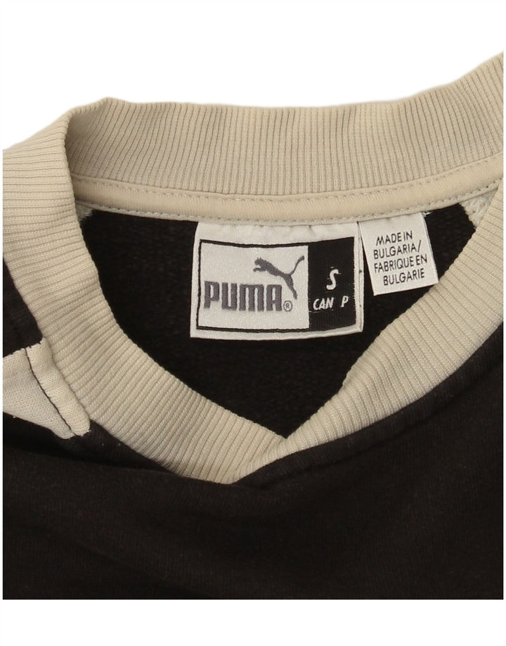 Puma Sweat-shirt Graphic Sweatshirt Jumper Small Homme Noir Colorblock