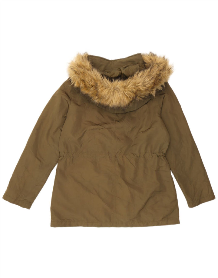 Marks & Spencer Veste de pluie surdimensionnée à capuche pour femme UK 8 Small Kaki