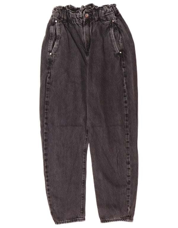 Zara Jean fuselé taille haute pour femme EU 34 2XS W24 L25 Gris Coton Moderne