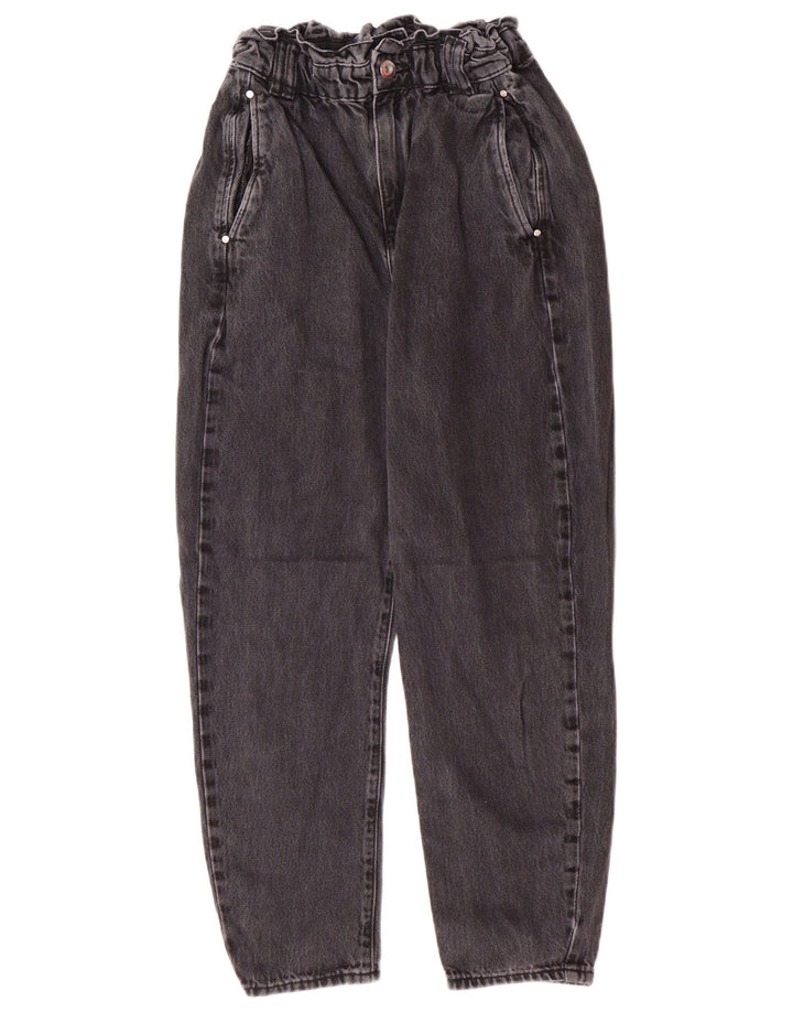 Zara Jean fuselé taille haute pour femme EU 34 2XS W24 L25 Gris Coton Moderne