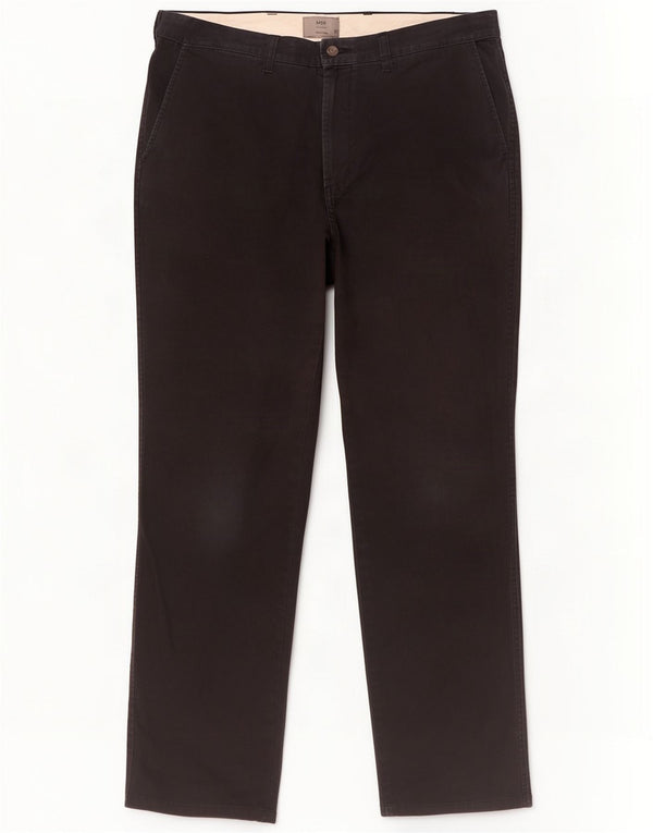 Marks & Spencer Pantalon Chino Droit Homme W36 L33 Coton Noir