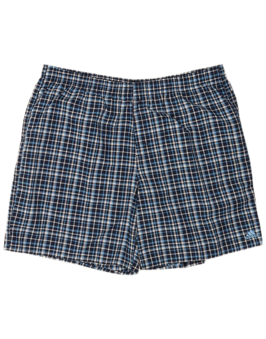 Adidas Short de bain pour homme XL Bleu à carreaux Polyester