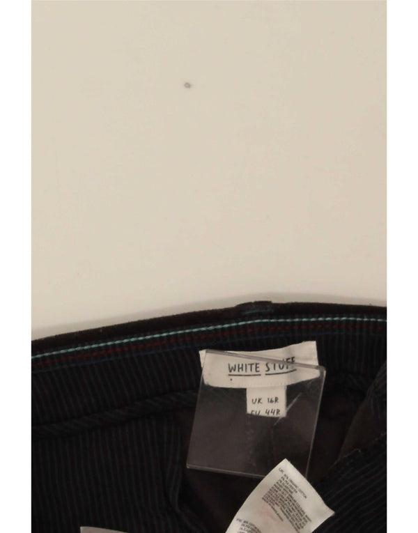 Pantalon décontracté en velours fuselé White Stuff pour femme UK 16 Large W36 L27 Noir