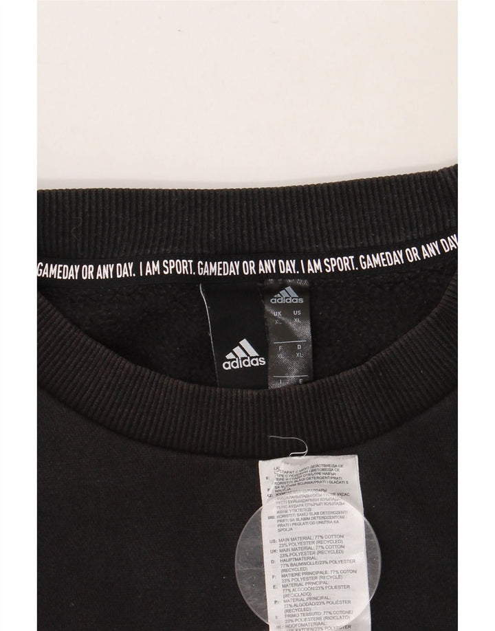 ADIDAS Sweat-shirt graphique pour homme XL en coton noir
