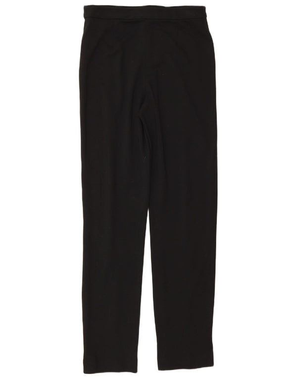 Marks & Spencer Womens Slim Suit Trousers UK 8 Small W28 L30 Black Viscose