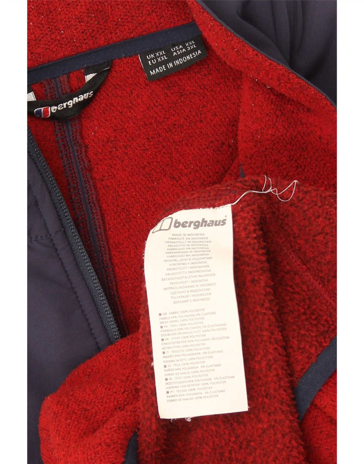 Berghaus Veste Polaire Homme UK 44 2XL Rouge Colorblock Polyester