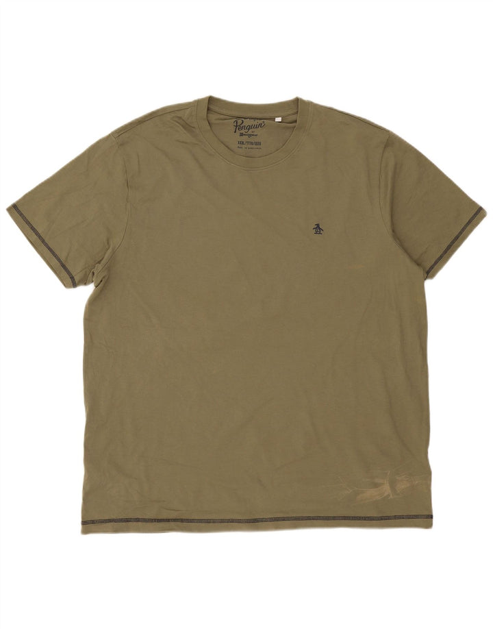 Penguin T-Shirt Homme Top 3XL Vert Coton