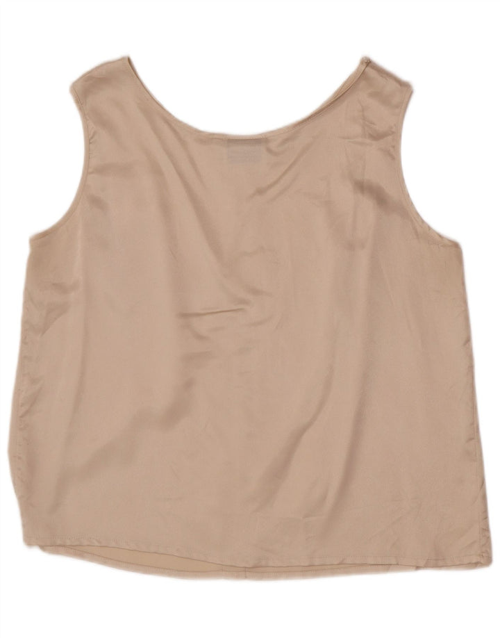 Luisa Spagnoli Débardeur court pour femme IT 42 2XL Beige Polyester