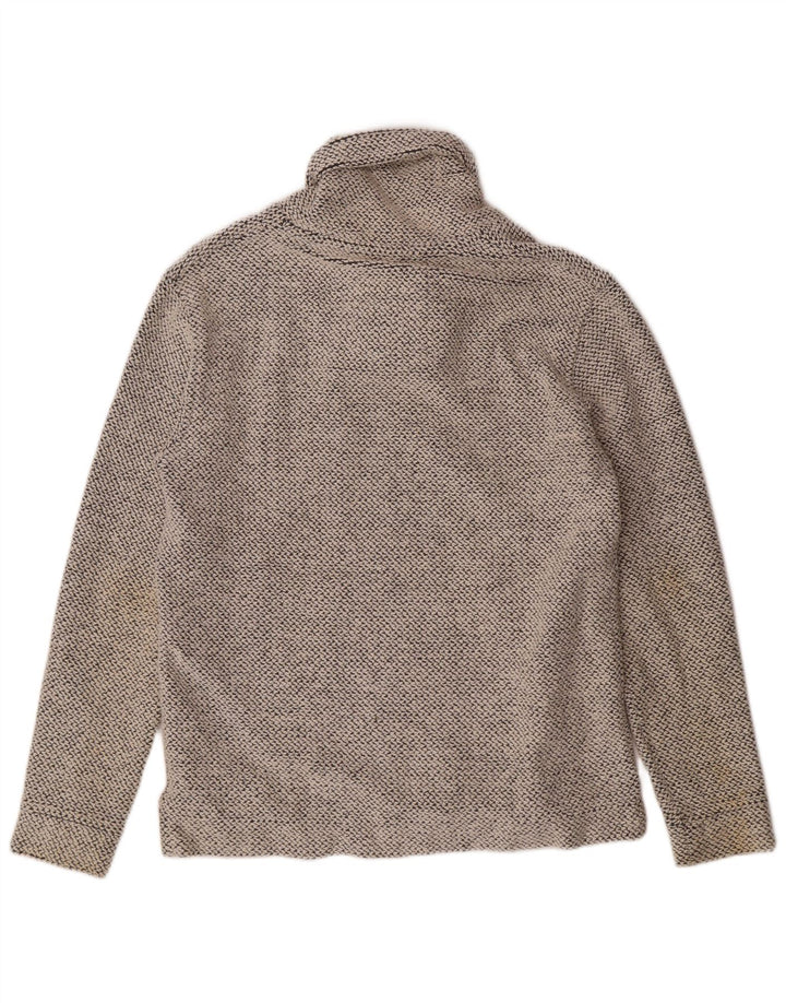 Weird Fish Sweat-shirt à col châle pour homme en coton beige