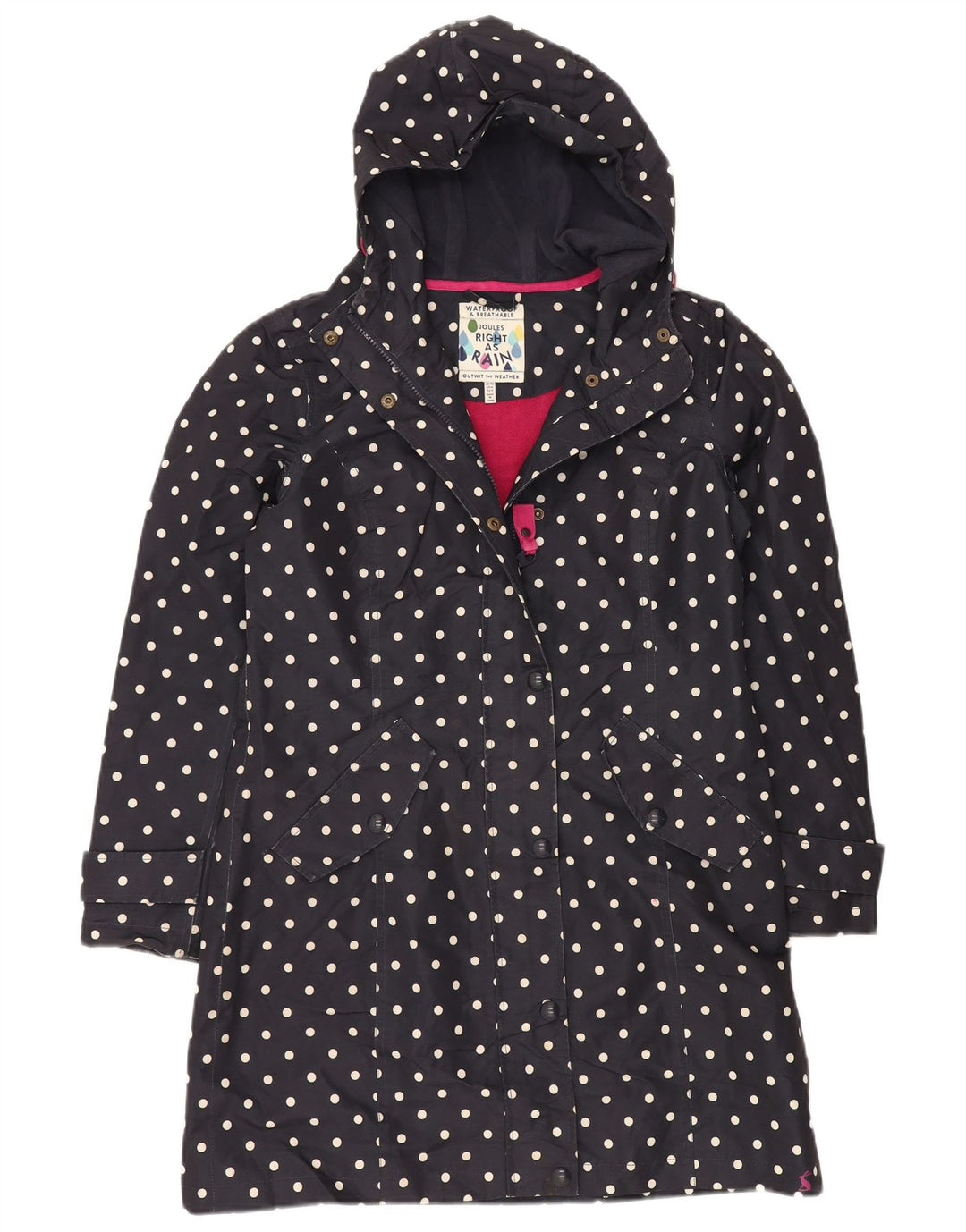 JOULES Manteau coupe-vent surdimensionné pour femme UK 10 Petit pois bleu marine