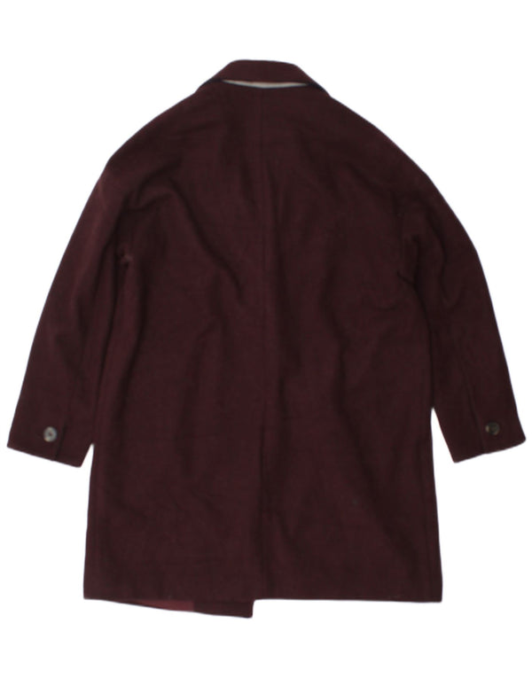 Topshop Manteau Femme UK 12 Polyester Bordeaux Moyen