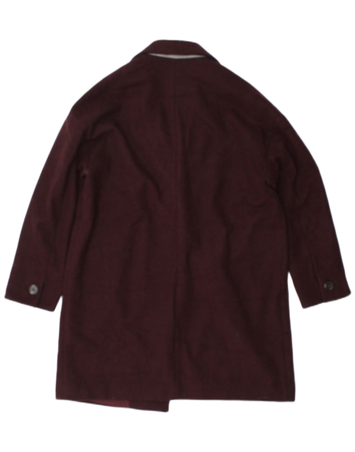 Topshop Manteau Femme UK 12 Polyester Bordeaux Moyen