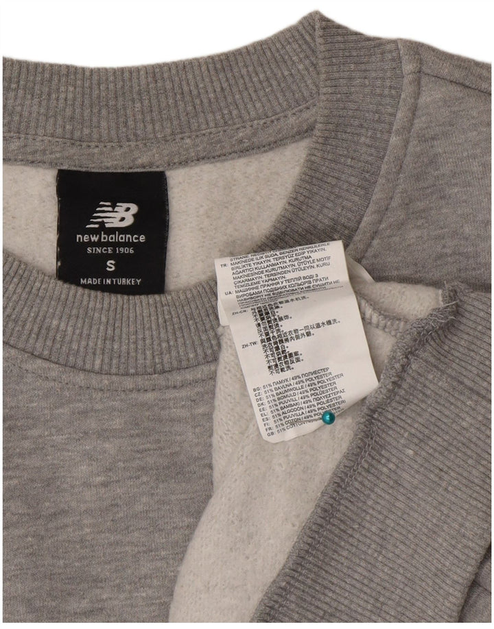 New Balance Sweat-shirt graphique pour homme en coton gris petit