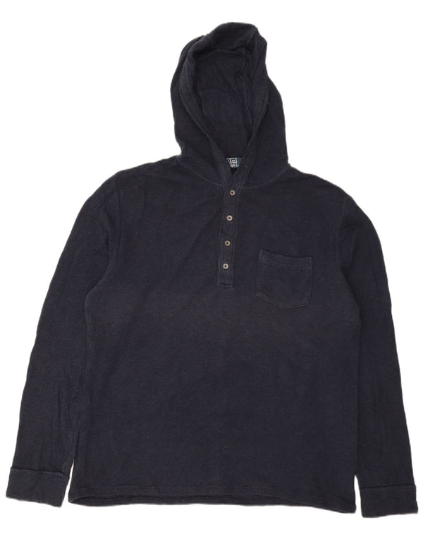 Polo Ralph Lauren Haut à capuche pour homme à manches longues en coton bleu marine