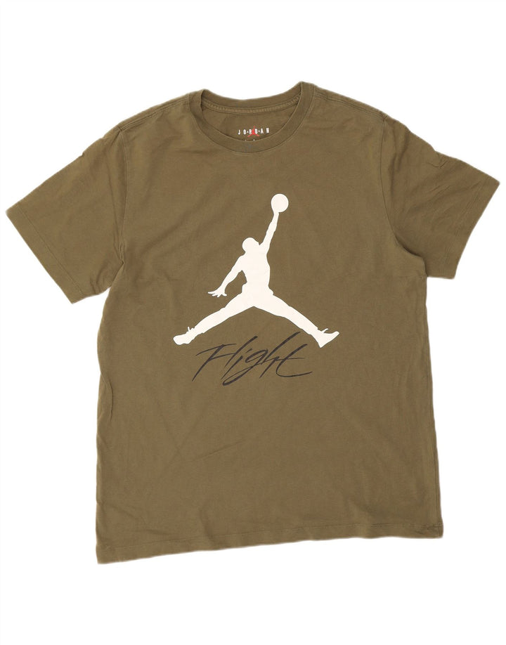 Jordan T-shirt graphique pour hommes, grand coton kaki