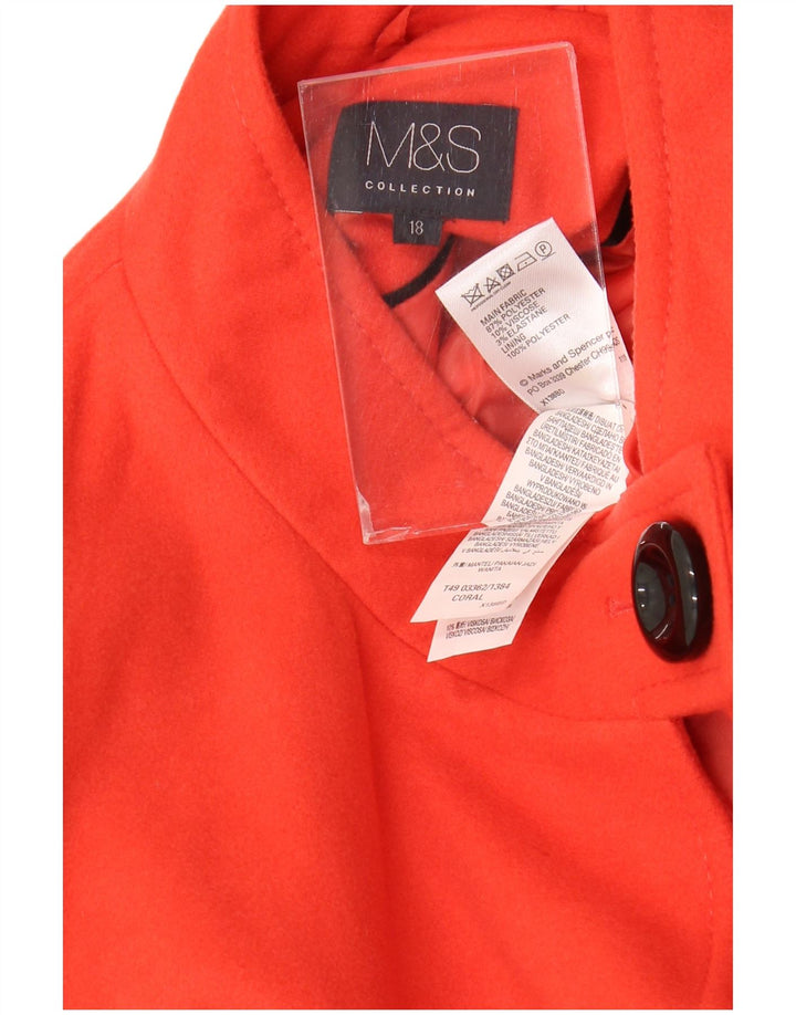 Marks & Spencer Manteau Femme UK 18 XL Orange Polyester