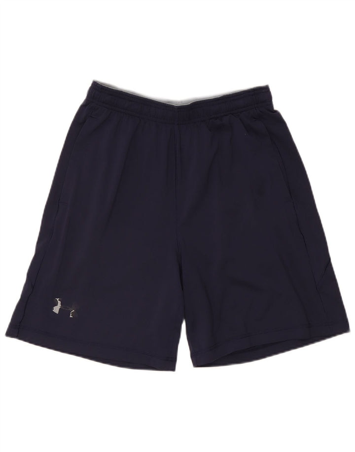 Under Armour Short de Sport Heat Gear Homme Bleu Marine Moyen Polyester