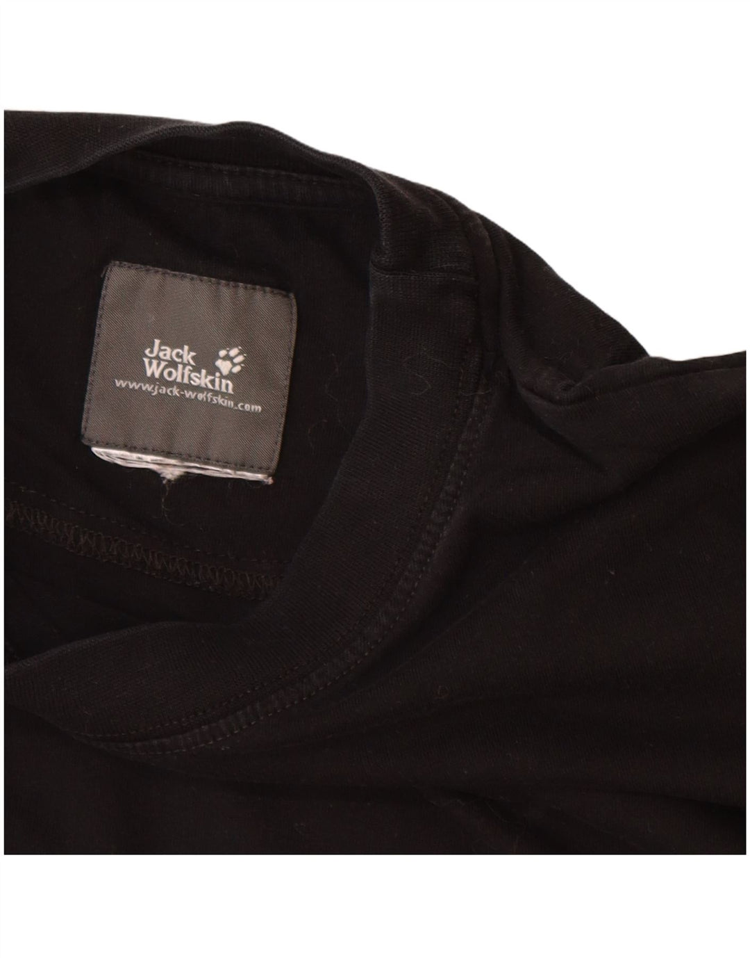 JACK WOLFSKIN T-Shirt graphique pour hommes, grand, en coton noir