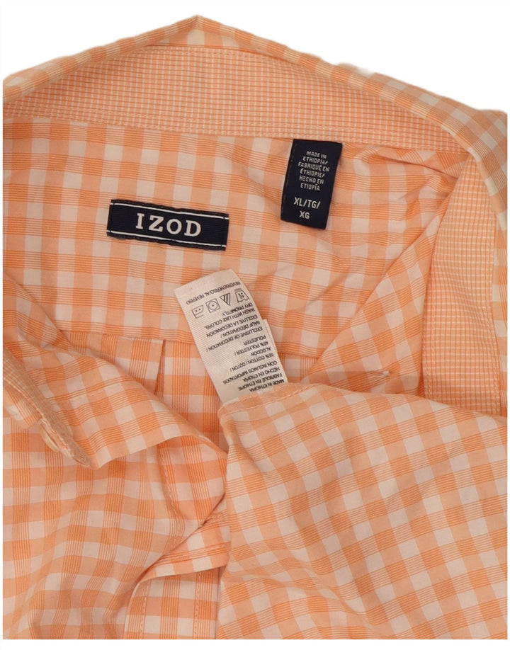 Izod Chemise Homme XL Orange Vichy Coton