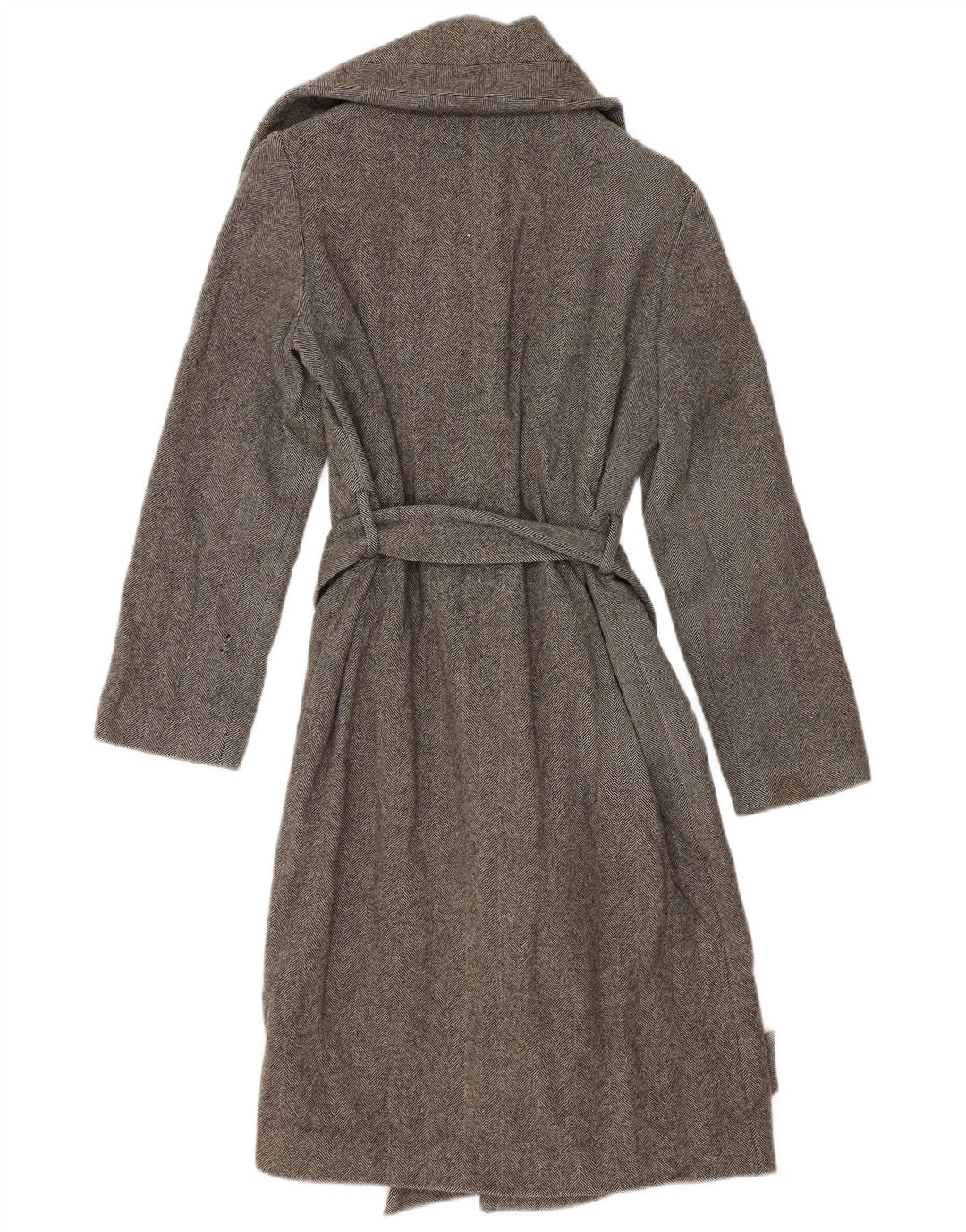 Aquascutum Pardessus pour femme UK 8 petit gris à chevrons en laine d'agneau