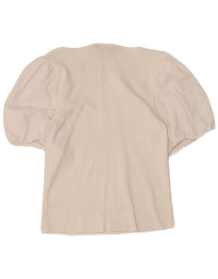 MINT VELVET Chemisier Femme Top UK 12 Moyen Blanc Modal