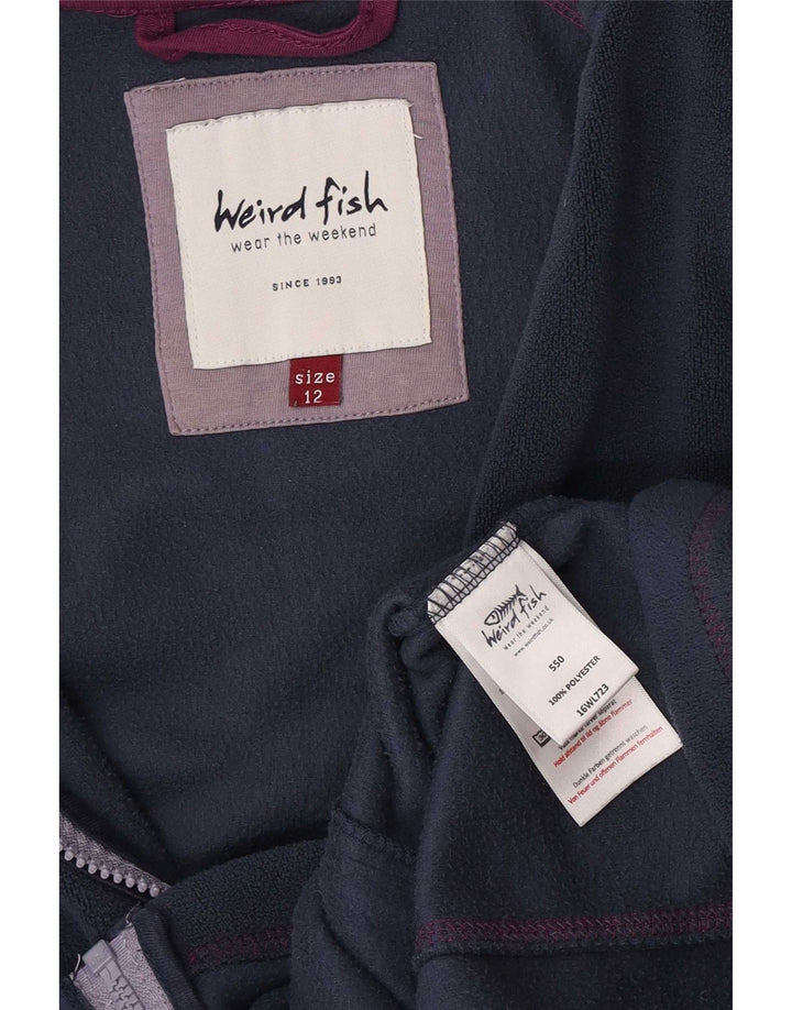 Weird Fish Veste polaire pour femme UK 12 Bleu marine moyen Polyester