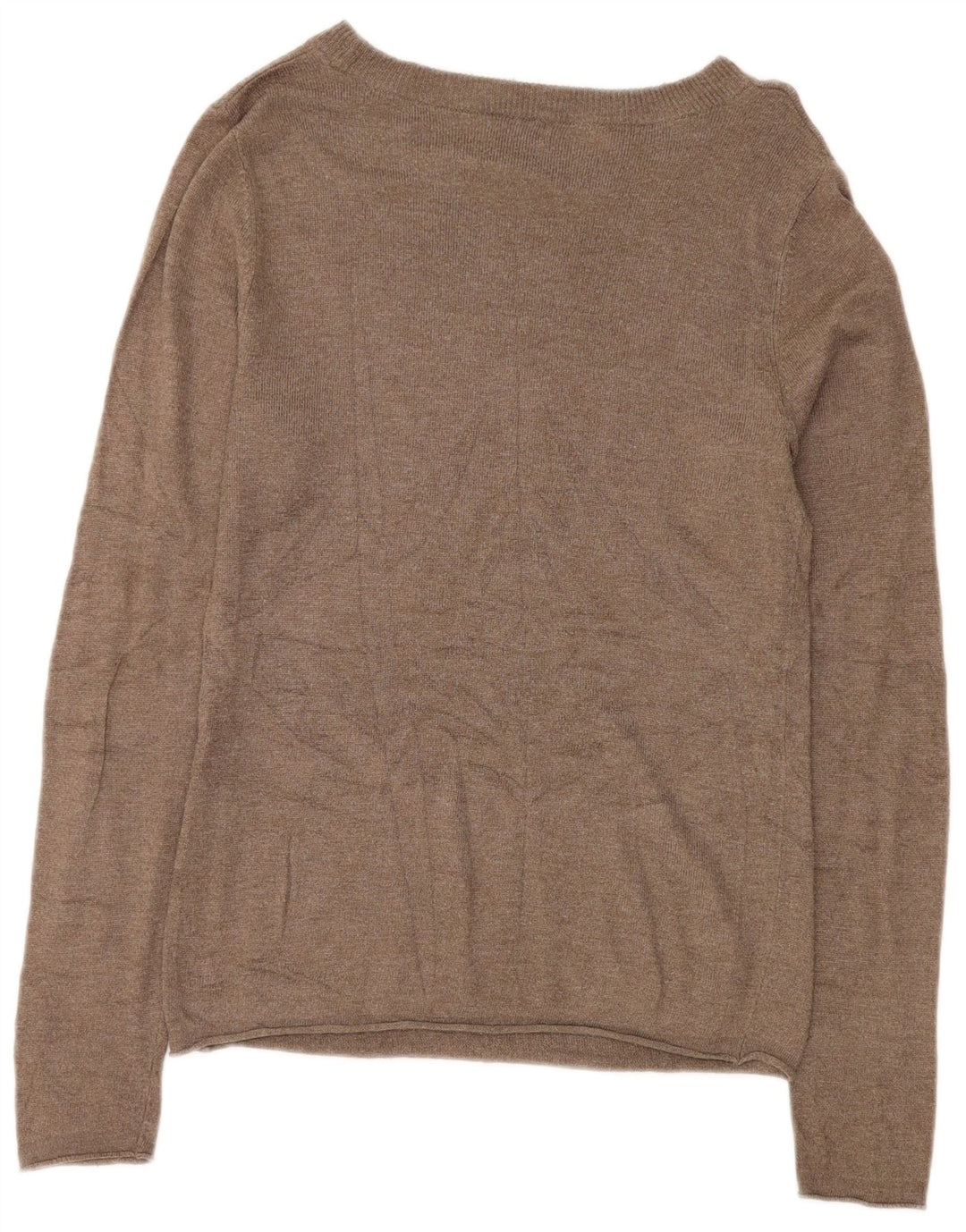 Mossimo Pull col bateau pour femme UK 12 Rayonne marron moyen