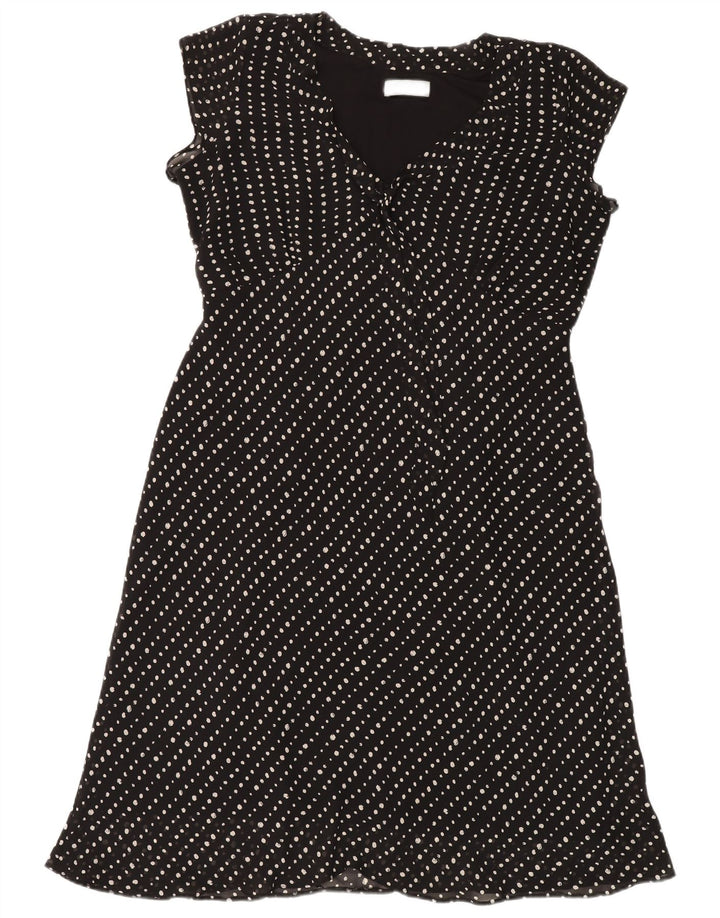 Wallis Robe trapèze pour femme UK 20 2XL Noir à pois en polyester