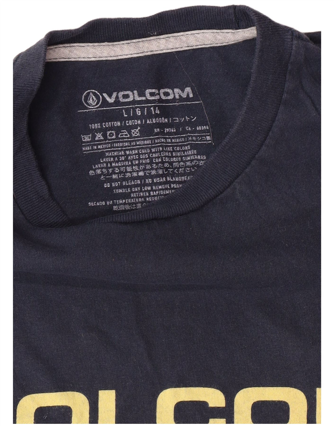 VOLCOM T-Shirt Graphique Homme Grand Bleu Marine Coton