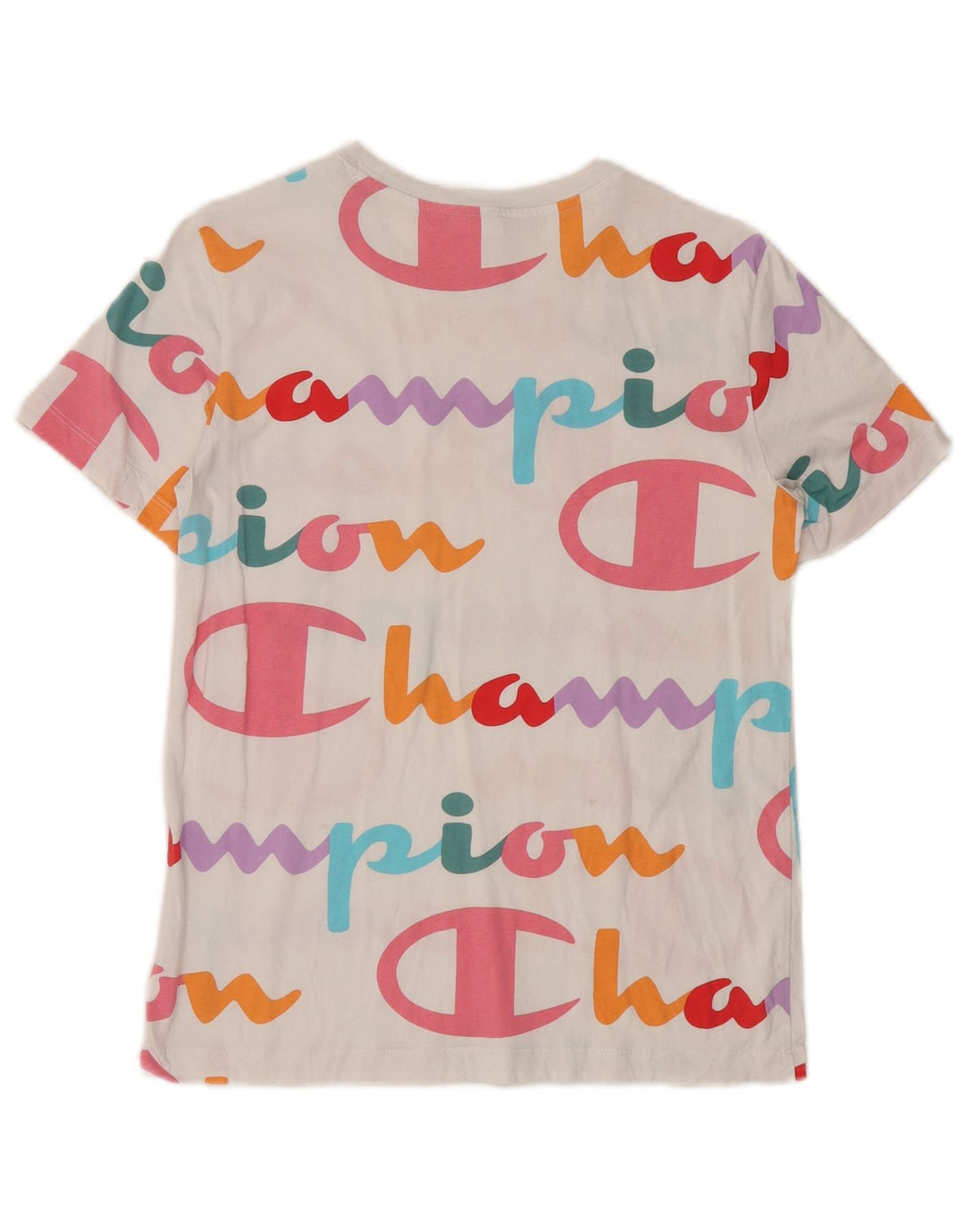 CHAMPION T-shirt graphique pour femme UK 12 Blanc moyen