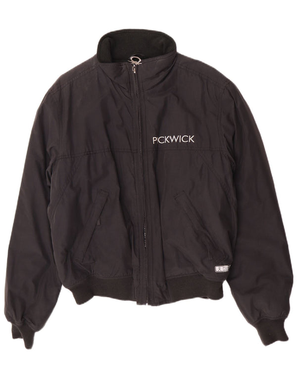 Pickwick Veste bomber rembourrée pour homme UK 38 en coton noir moyen