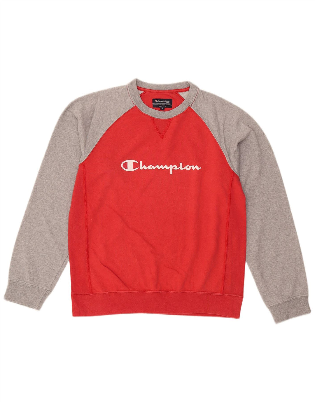 Champion Sweat-Shirt Graphique Homme Petit Rouge Colourblock