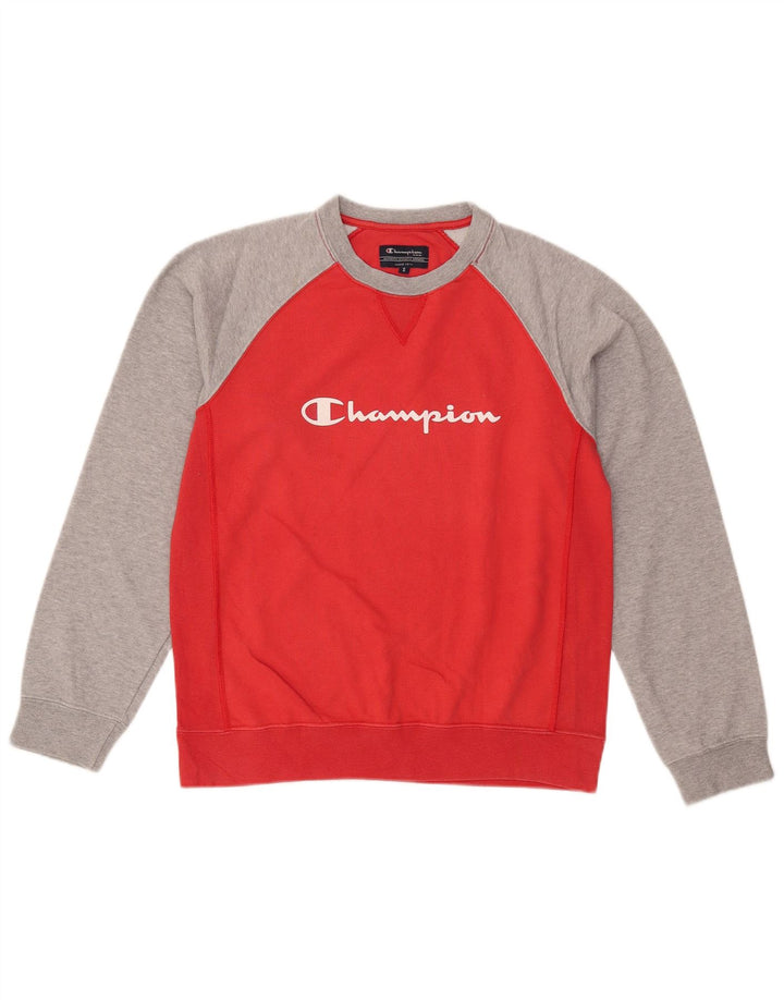 Champion Sweat-Shirt Graphique Homme Petit Rouge Colourblock