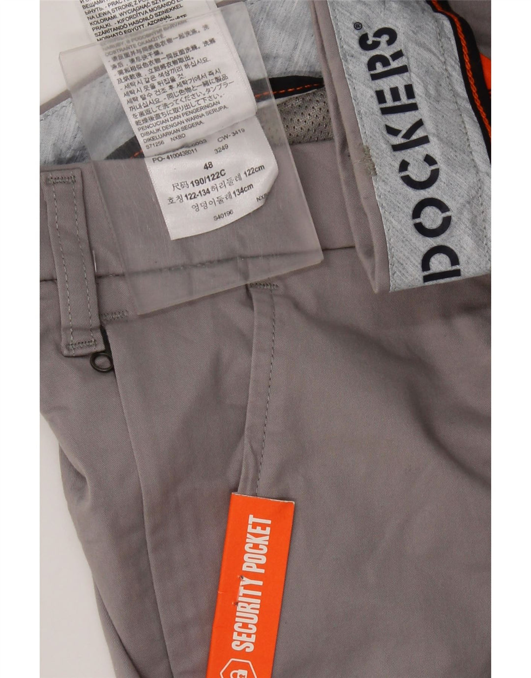 DOCKERS Short Chino Homme W48 4XL Gris Coton