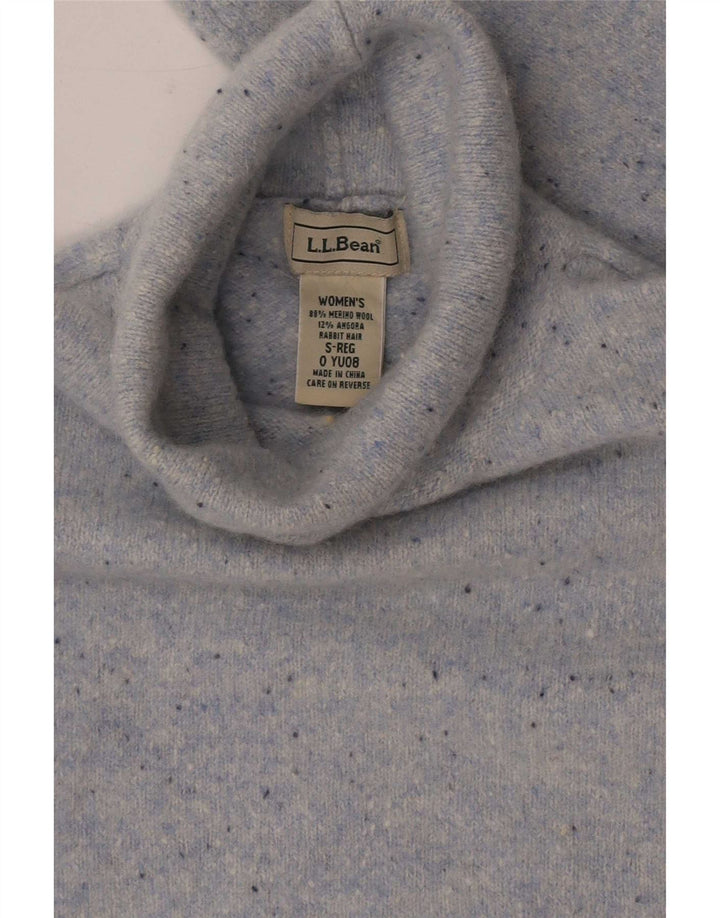 L.L.Bean Pull col roulé pour femme UK 8 Petit Gris Moucheté