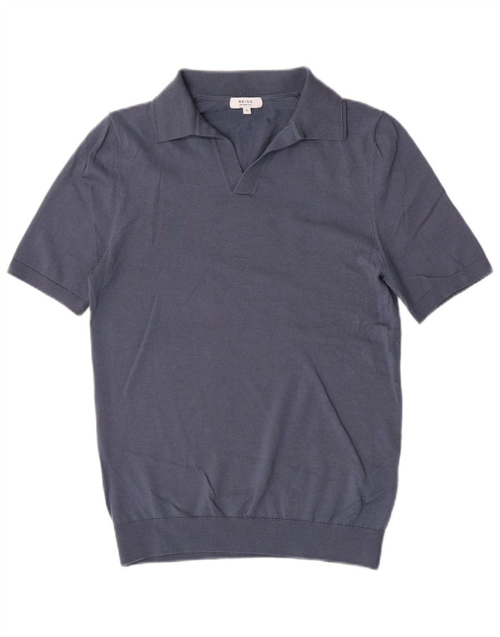Reiss Polo Homme Petit Bleu Laine