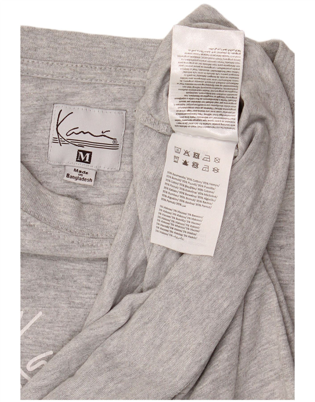 Karl Kani T-Shirt Homme Gris Moyen Moucheté Coton