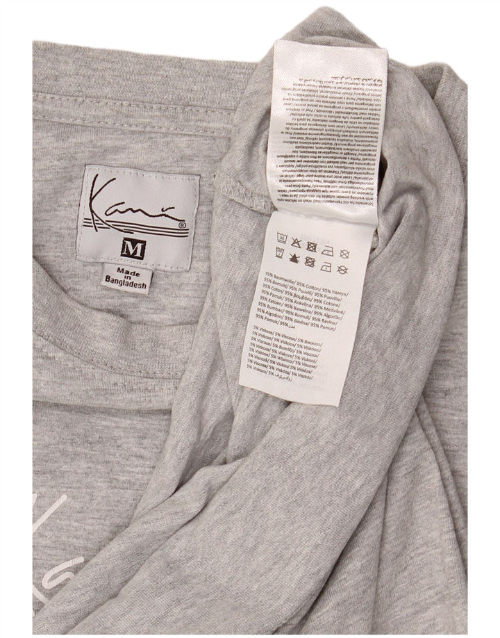 Karl Kani T-Shirt Homme Gris Moyen Moucheté Coton