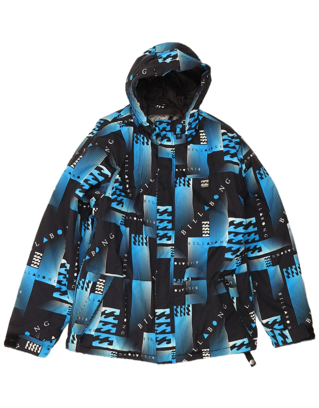 Billabong Veste coupe-vent graphique pour homme UK 38 Bleu moyen géométrique