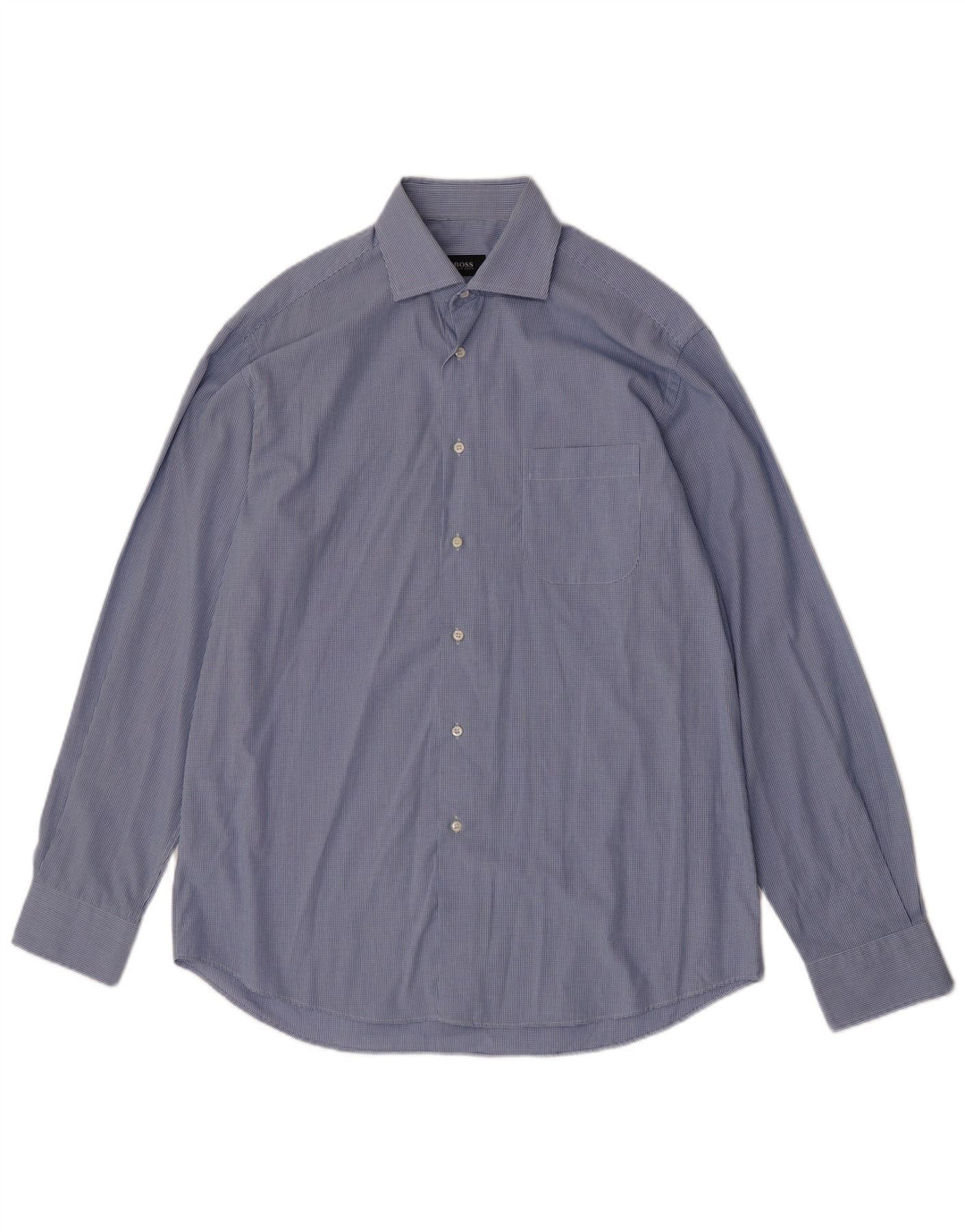 Hugo Boss Chemise Homme Taille 41 16 Grand Coton Vichy Bleu